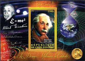 Souvenir Sheet, Albert Einstein (1879-1955), Cinderellas,  , Famous People