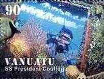 Stamp, Diver, Corals, Vanuatu,  , Sport, Diving