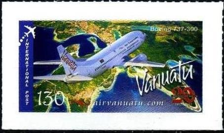 Boeing 737-300 over Vanuatu
