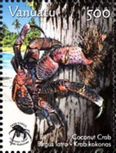 Stamp, Coconut Crab (Birgus latro), Vanuatu,  , Crustaceans