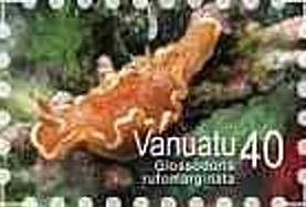 Stamp, White-margin Sea Slug (Glossodoris rufomarginata), Vanuatu,  , Sea Life, Animals (Fauna)