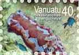 Stamp, Spanish Dancer (Hexabranchus sanguineus), Vanuatu,  , Sea Life, Animals (Fauna)