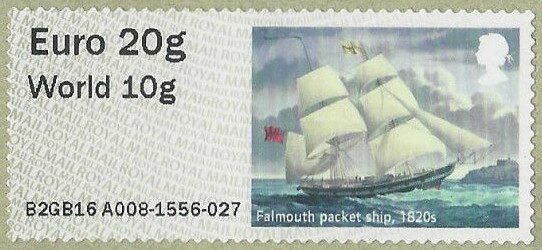 Falmouth packet ship, 1820s