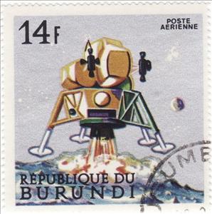Stamp, Lunar Module, Burundi,  