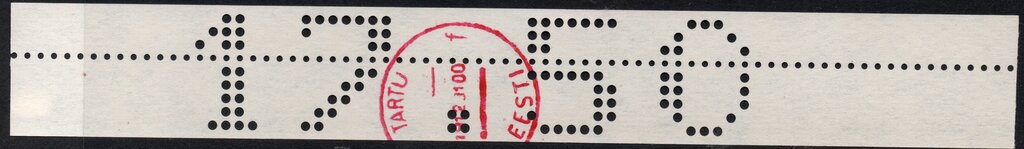 Stamp, Tartu Perforated Numeral, Estonia,  