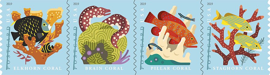 Corals (Coil Stamp)