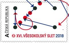 Stamp, XVI. všesokolský slet 2018 - 3, Personalized and Private Mail Stamps,  , Symbols
