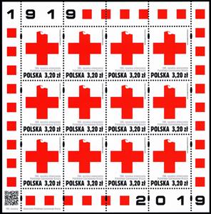 Mini Sheet, Centenary of the Polish Red Cross, Poland,  , Red Cross and Red Crescent