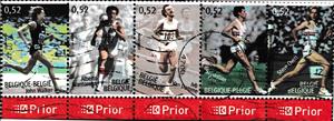 Se-tenant, Memorial Van Damme - 5 runners, Belgium,  , Athletes, Athletics, Running, Sports