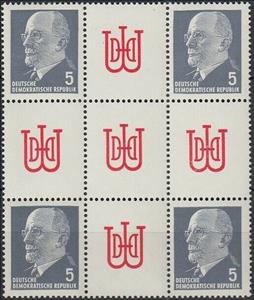 Se-tenant, Ulbricht,Walter, Germany, Democratic Republic,  , Famous People, Heads of State, Men, Politicians