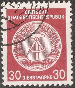 Stamp, Official Stamps for Administration Post B (II and III), Germany, Democratic Republic,  
