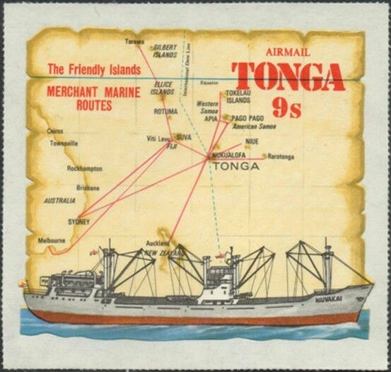 Map of South Pacific and "Olovaha"