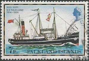 Stamp, S.S. "Falkland", 1914-1934, Falkland Islands,  , Postal Services, Ships