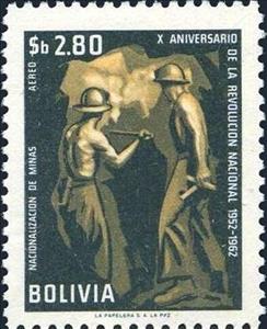 Stamp, Mining, Bolivia,  