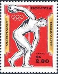 Stamp, Olympic Games 1968, Mexico, Bolivia,  , Olympic Games