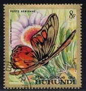 Stamp, Acraea Swordtail (Graphium ridleyanus), Burundi,  , Insects, Butterflies