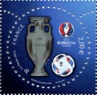 Stamp, Euro 2016 France, France,  , Football (Soccer), Sports