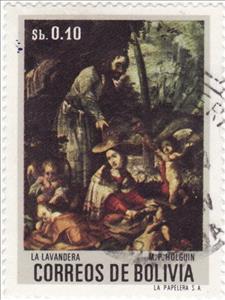 Stamp, M.P. de Holguin : Rest on the Flight to Egypt, Bolivia,  