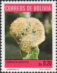Stamp, Echinocactus notocactus, Bolivia,  , Cacti