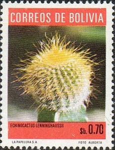 Stamp, Echinocactus Lenninghaussii, Bolivia,  , Cacti