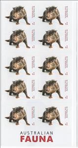 Booklet Pane, Tasmanian Devil (Sarcophilus harrisii), Australia,  , Animals (Fauna), Mammals