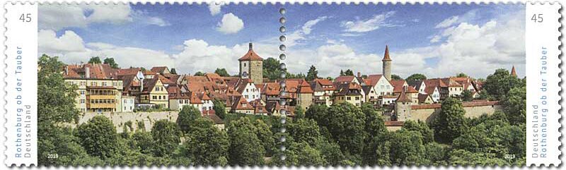 Se-tenant, Rothenburg ob der Tauber, Germany, Federal Republic,  , Townscapes / City Views