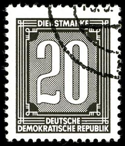 Stamp, Official Stamps for Administration Post A (ZKD)Reprint (I), Germany, Democratic Republic,  , Numbers