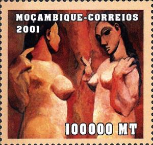 Stamp, Pablo Picasso, Cinderellas,  , Nudes, Paintings
