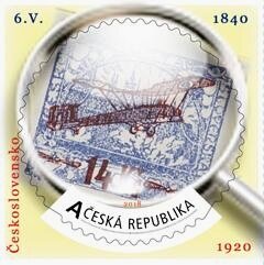 První poštovní známky Československa - letecké "Provizorní"
