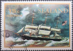 Stamp, Three-master, Cinderellas,  , Sailing Ships