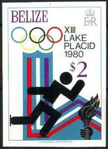 Stamp, Speed Skating, Belize,  , Olympic Games, Sports