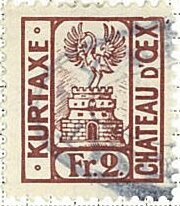 Stamp, Chateau Doex, Switzerland,  