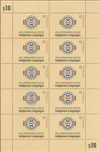 Mini Sheet, Sheetlet - International Year of Indigenous Languages, Australia,  , International Years, Languages
