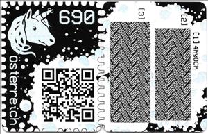 Stamp with Attached Label, Crypto stamp, Austria,  