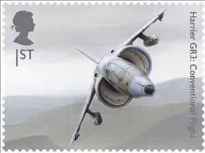 Stamp, Harrier GR3 : Conventional Flight, United Kingdom of Great Britain & Northern Ireland,  , Aircraft, Engineers, Inventions