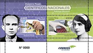 Souvenir Sheet, National Scientists, Costa Rica,  , Scientists