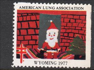 Stamp, American Lung Association, Cinderellas,  , Charity, Santa Claus, Tuberculosis / TBC