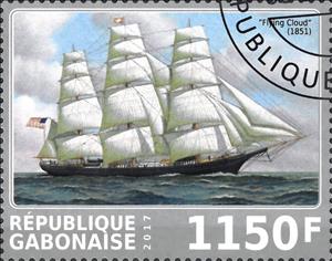Stamp, Flying Cloud (1851), Cinderellas,  , Sailing Ships