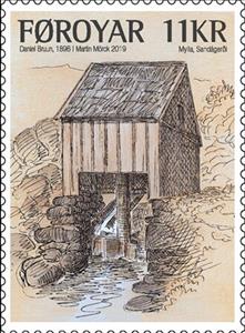 Stamp, Old Watermills, Faroe Islands,  , Mills