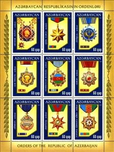 Mini Sheet, Orders of the Republic of Azerbaijan, Azerbaijan,  