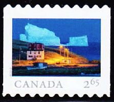 Stamp, Iceberg off coast of Newfoundland & Labrador, Canada,  , Ice, Landscapes