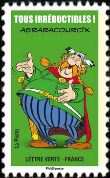Stamp, Abraracourcix, France,  , Cartoons, Comics