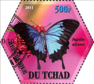 Stamp, Papilio ulysses, Cinderellas,  , Animals (Fauna), Butterflies, Insects