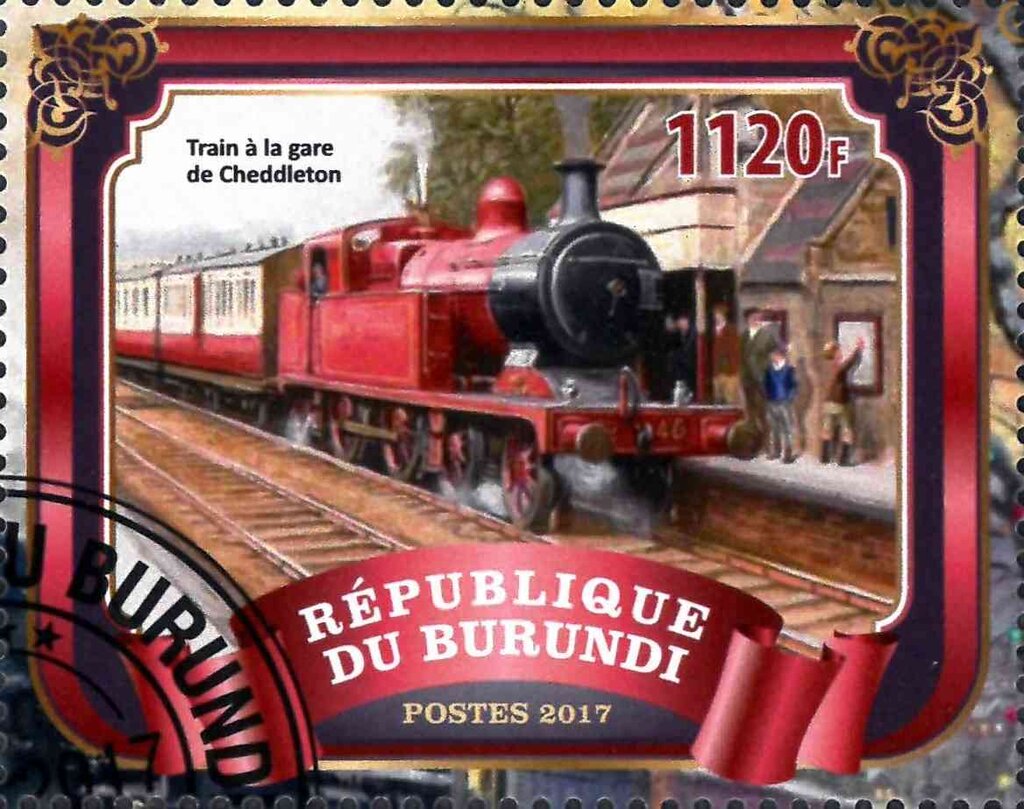 Train a la gare de Cheddleton