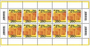 Mini Sheet, 25 years House of History of the Federal Republic of Germany, Germany, Federal Republic,  , Architecture, Museums