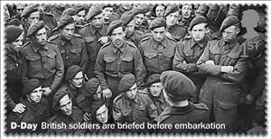 Stamp, Soldiers Briefed Before Embarkation, United Kingdom of Great Britain & Northern Ireland,  , Military Forces, Second World War