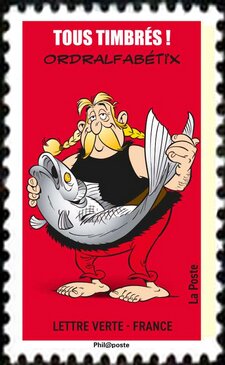 Stamp, Ordralfabetix, France,  , Cartoons, Comics