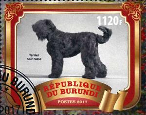 Stamp, Terrier noir russe, Cinderellas,  , Animals (Fauna), Dogs, Mammals