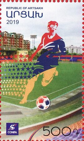 Stamp, CONIFA Football Cup, Artsakh, Nagorno-Karabakh,  , Football (Soccer), Sports