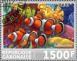 Stamp, Amphiprion ocellaris, Cinderellas,  , Animals (Fauna), Fishes